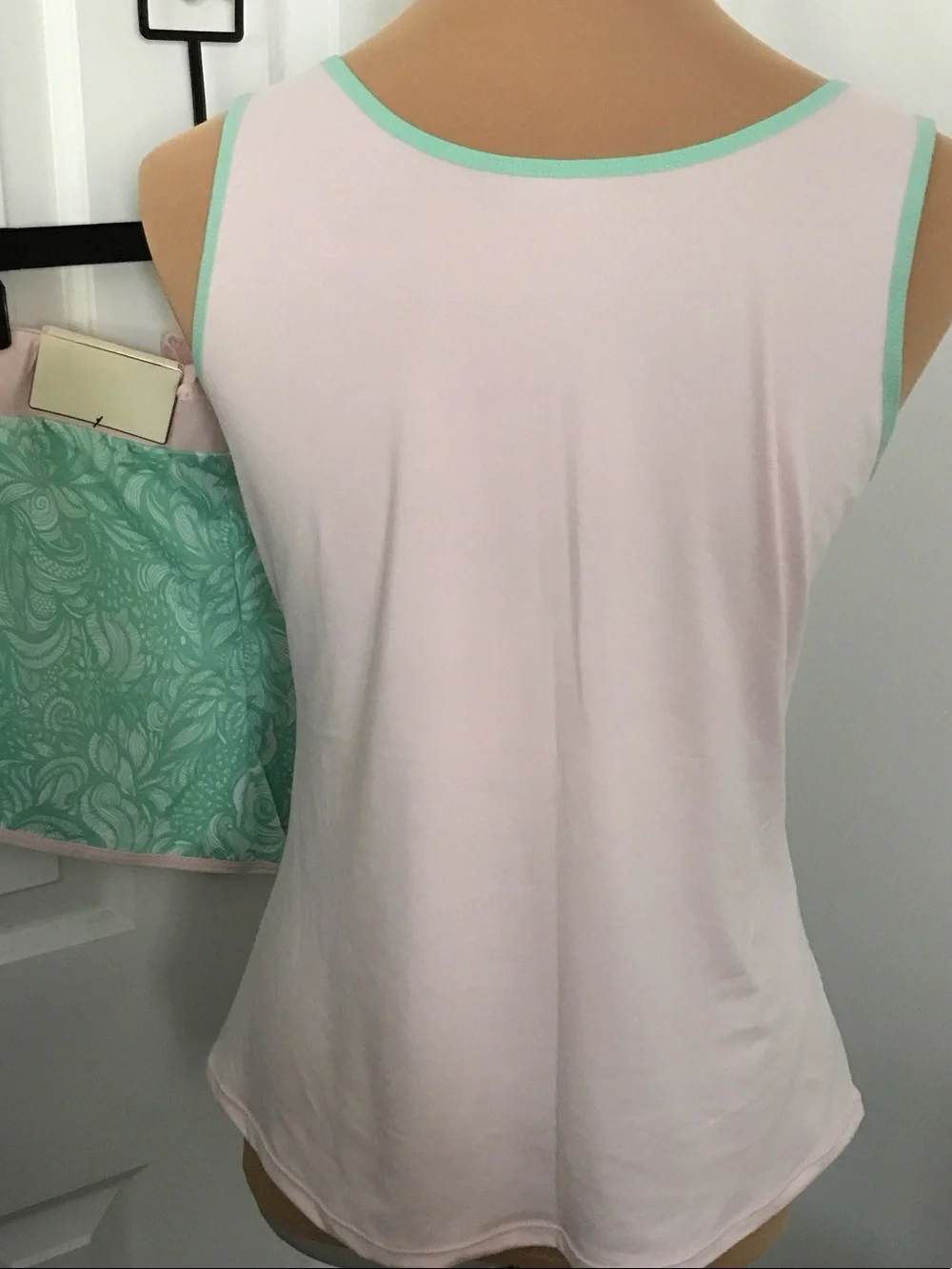 Pink and Mint 'California' Tank & Shorts Pajama Set